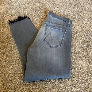 MOTHERS gray denim jeans